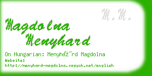 magdolna menyhard business card